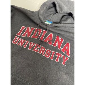 Champion Indiana University Hoosiers Gray Hoodie Sweatshirt XL Rose Bowl
